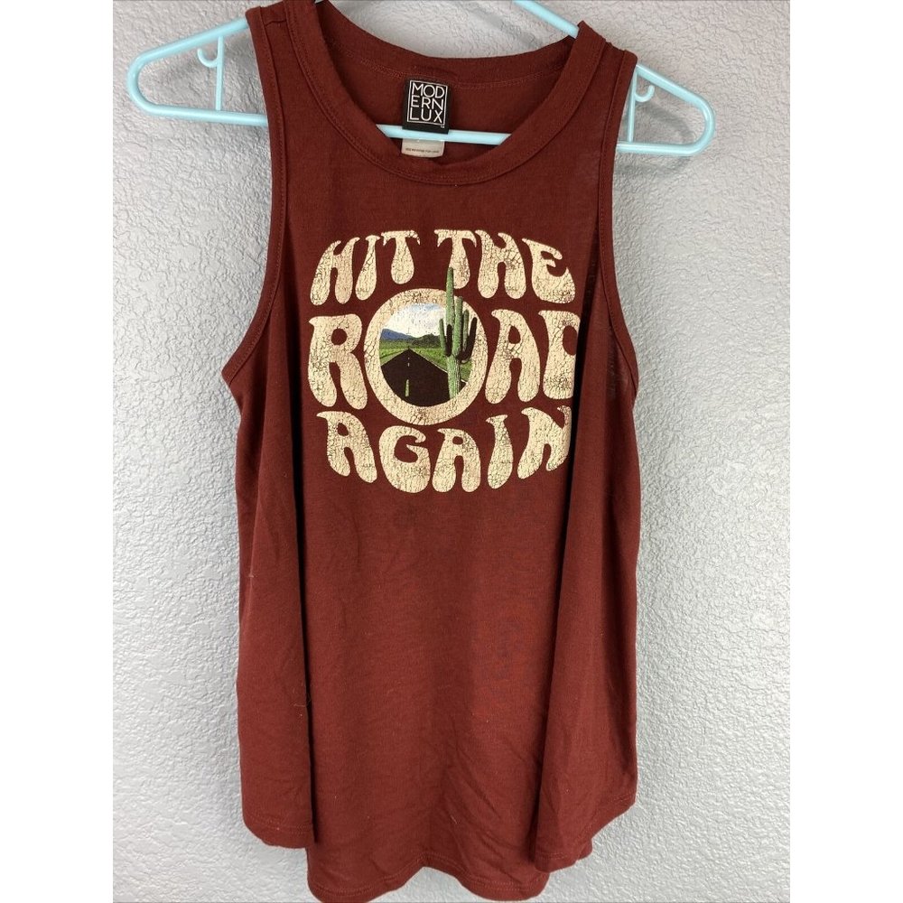 Modern Lux Maroon Racerback Sleeveless Tank